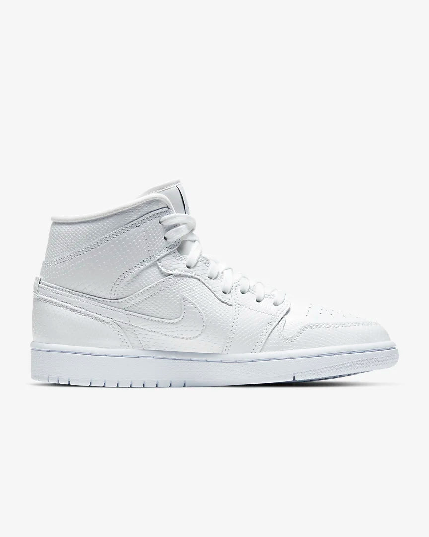 Nike - Air Jordan 1 Mid - WHITE SNAKESKIN