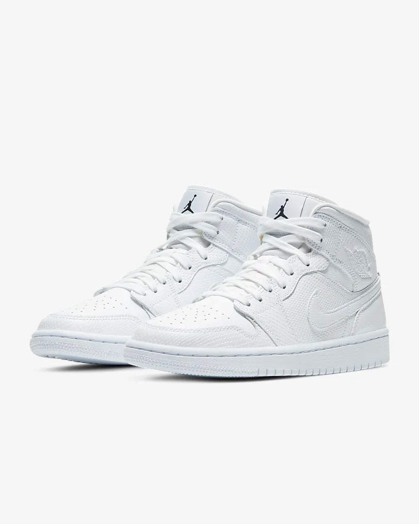 Nike - Air Jordan 1 Mid - WHITE SNAKESKIN