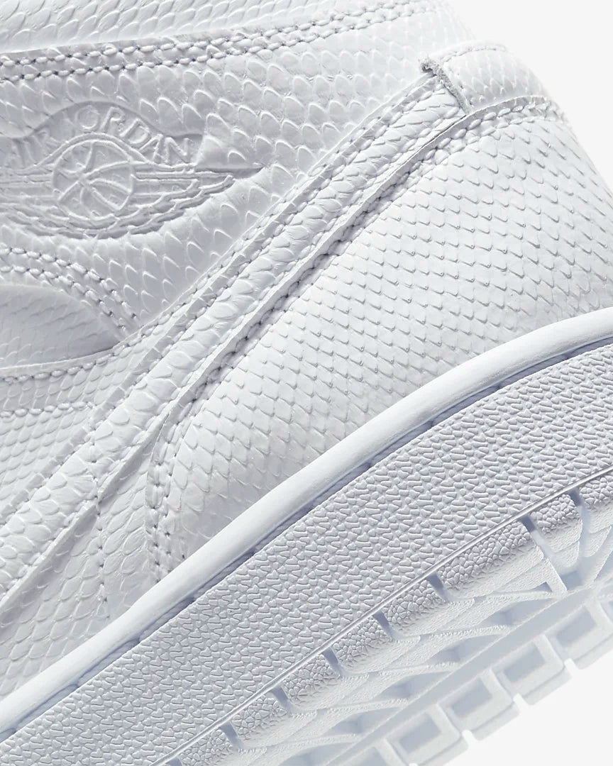 Nike - Air Jordan 1 Mid - WHITE SNAKESKIN